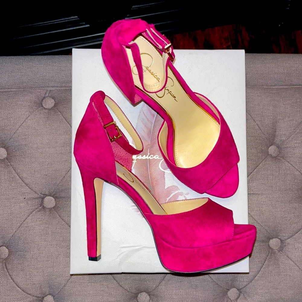 Jessica Simpson suede heels